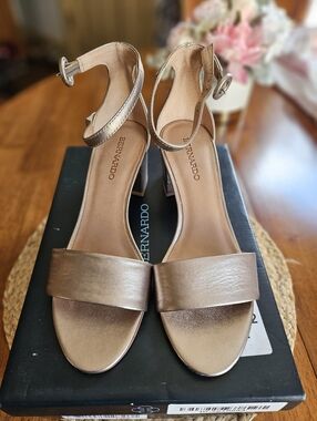 Bernardo Women's Platinum BELINDA Nappa Calf Heel